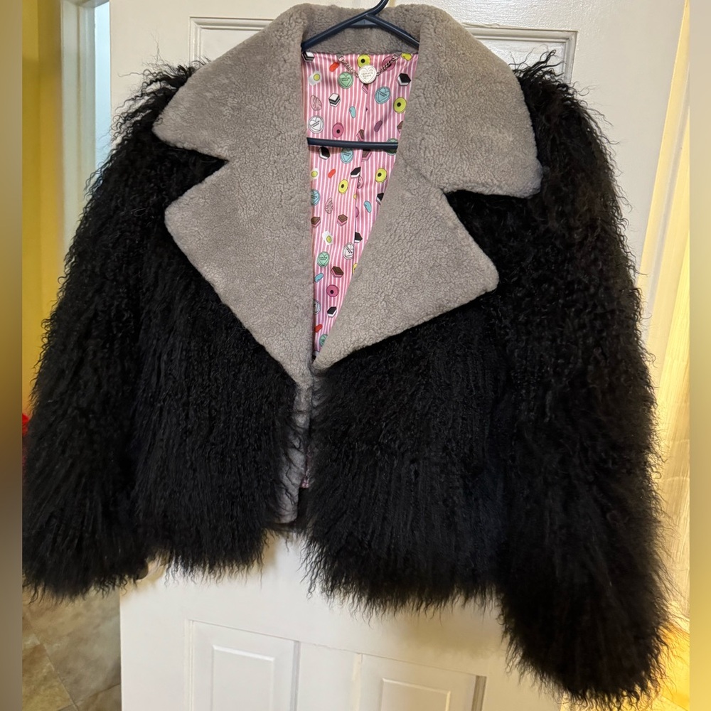 Charlotte Simone Lamb Shearling Peacoat